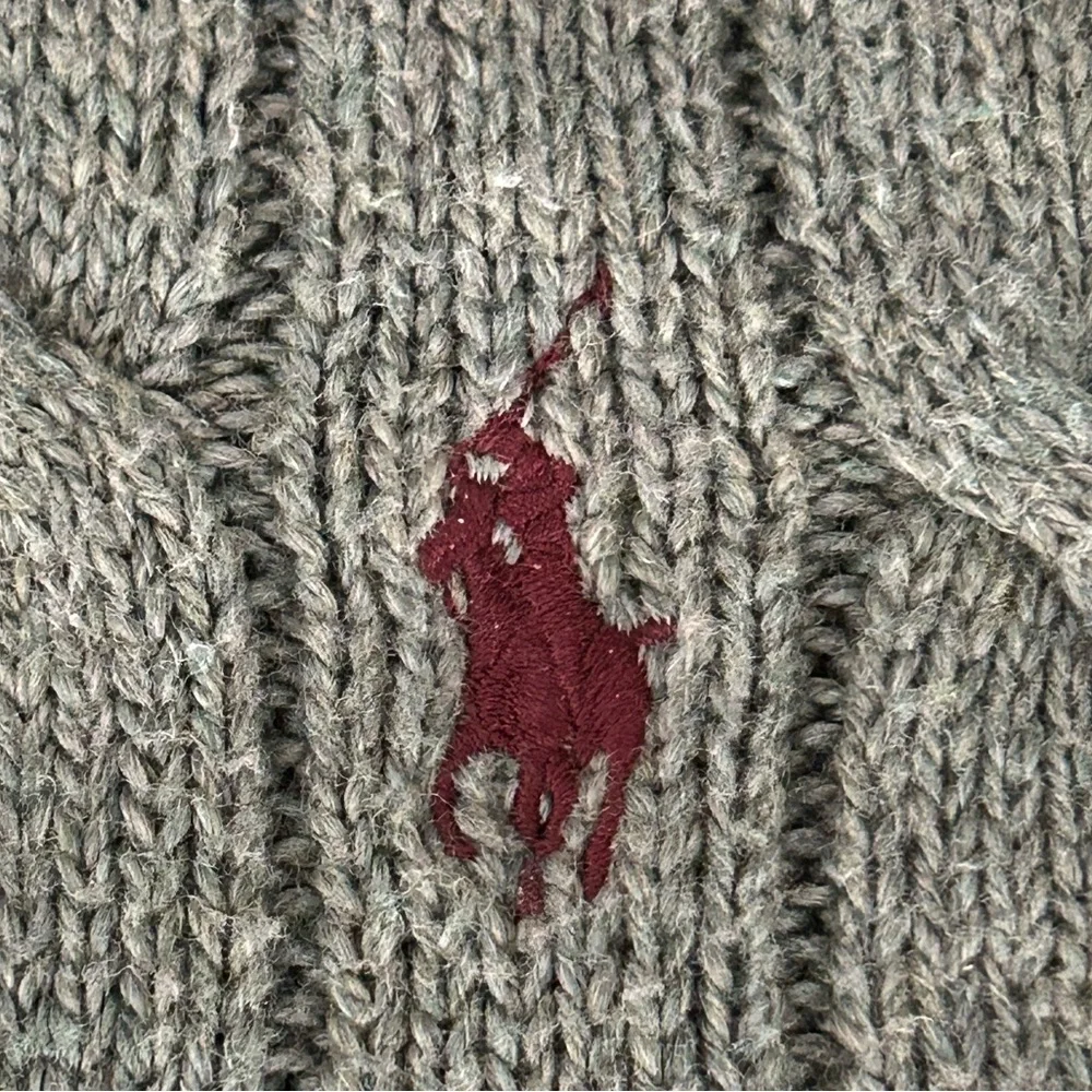 Ralph Lauren Polo Half Zip Cable Knit Sweater Logo Size XL - Picture 5 of 10